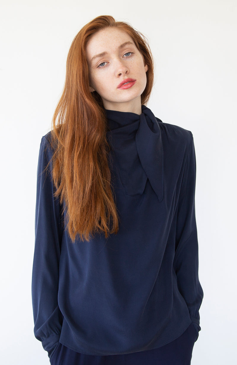Blue Silk Blouse | Limited Edition Preorder Price | The Biodegradable Collection