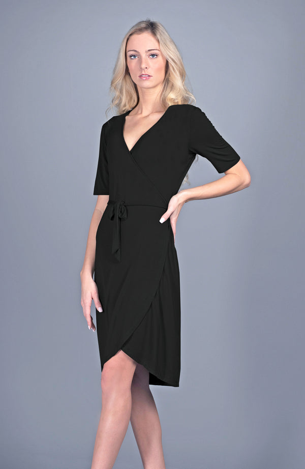 Black Wrap Dress | Limited Edition Preorder Price | The Biodegradable Collection