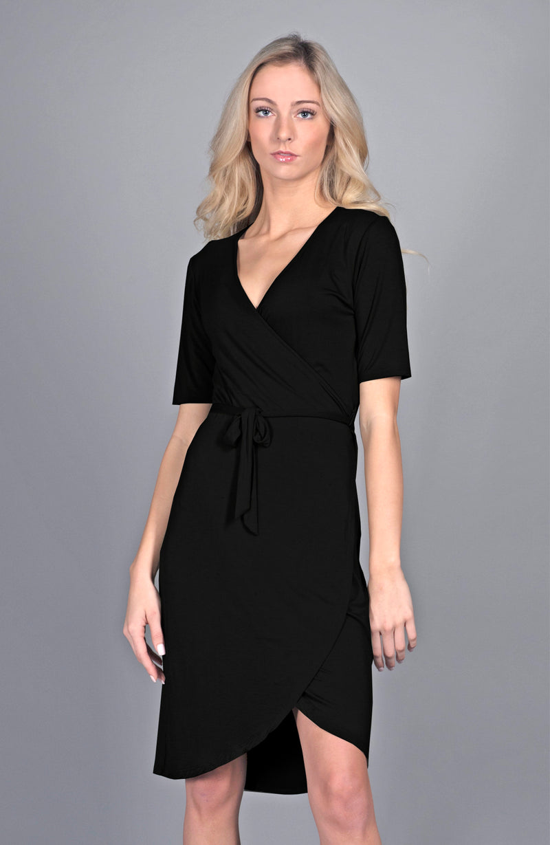Black Wrap Dress | Limited Edition Preorder Price | The Biodegradable Collection
