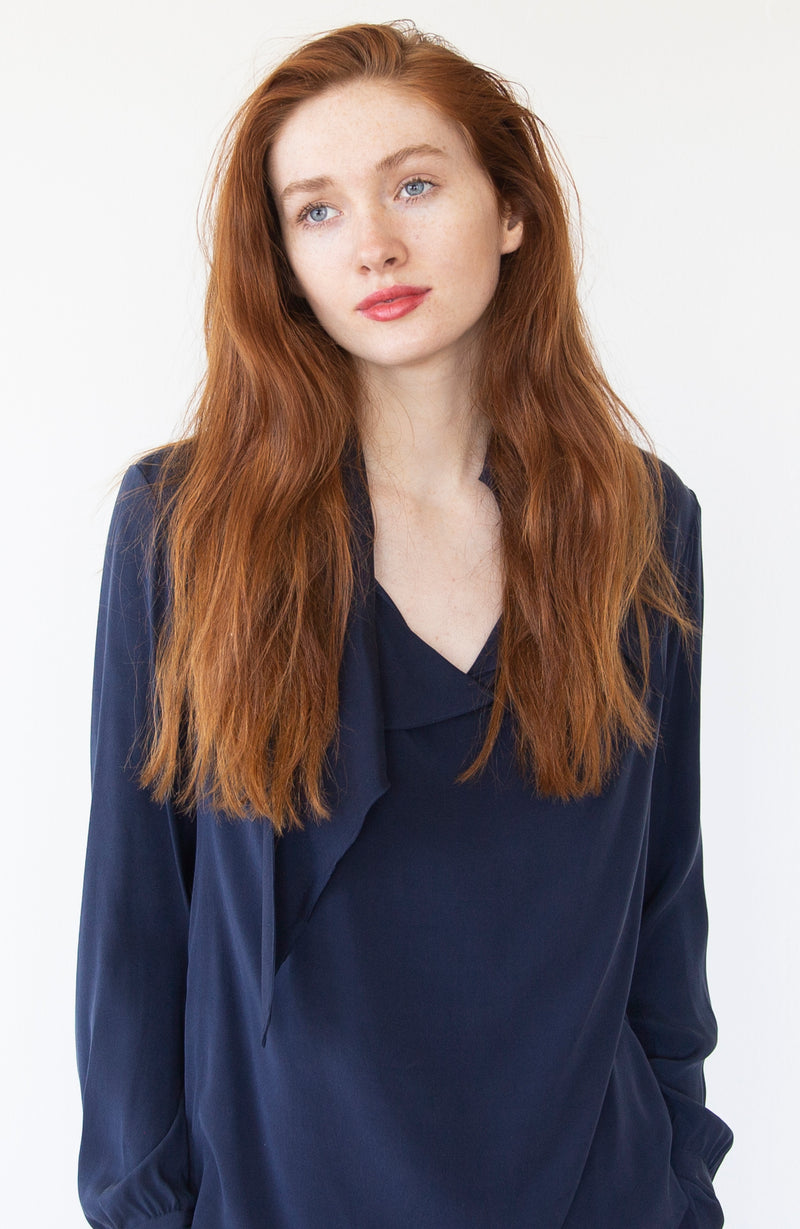 Blue Silk Blouse | Limited Edition Preorder Price | The Biodegradable Collection