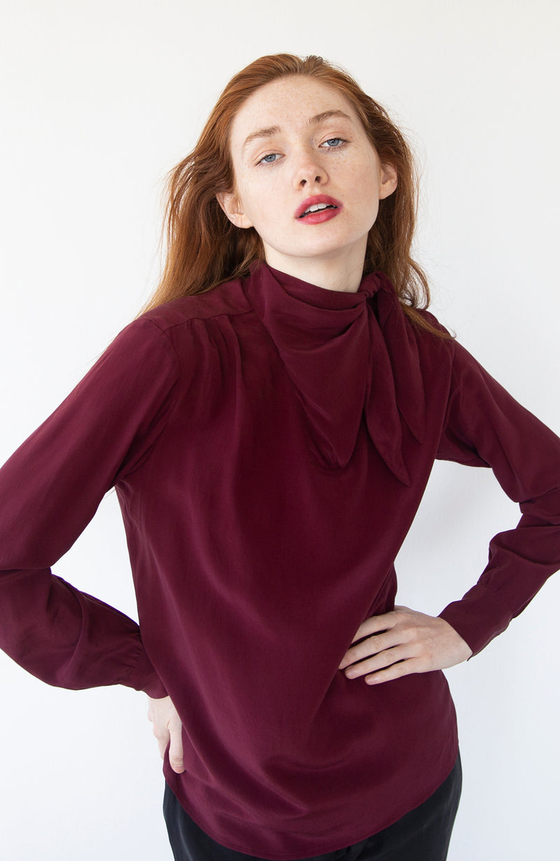 Cabernet Silk Blouse | Limited Edition Preorder Price | The Biodegradable Collection