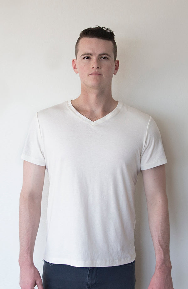 Organic Cotton and Hemp V-neck Shirt | The Compostable Collection | Sold Out